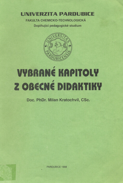 Vybrané kapitoly z obecné didaktiky