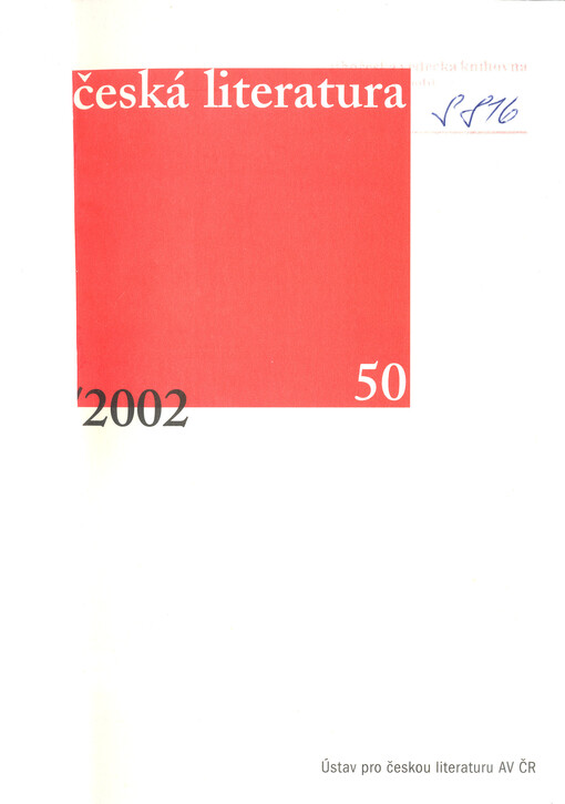 Česká literatura : časopis pro literární vědu