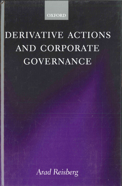 Derivative actions and corporate governance : theory and operation