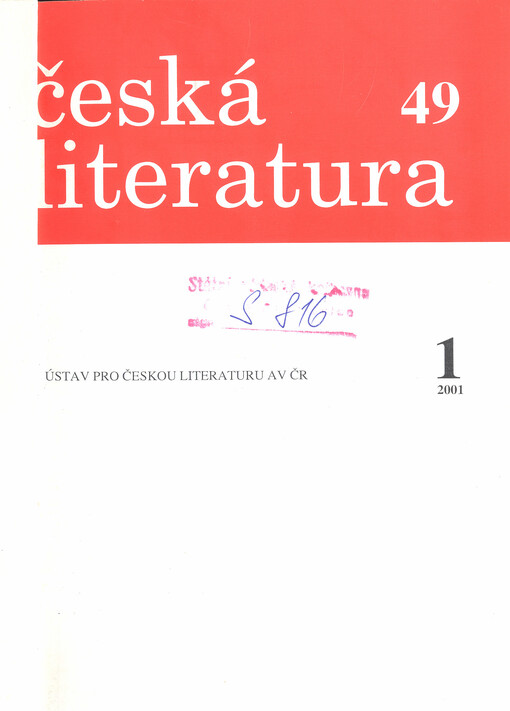 Česká literatura : časopis pro literární vědu