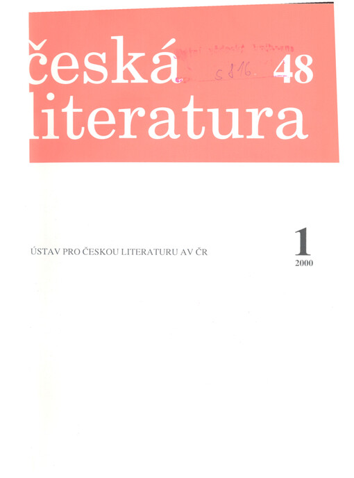 Česká literatura : časopis pro literární vědu