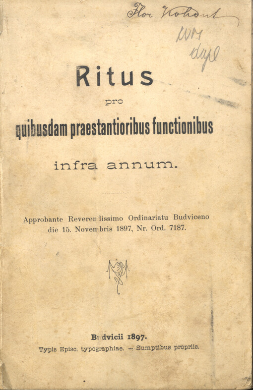 Ritus pro quibusdam praestantioribus funcionibus infra annum
