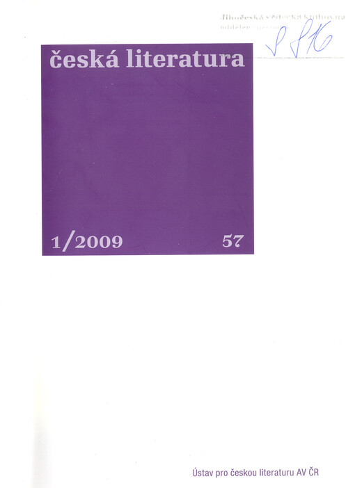 Česká literatura : časopis pro literární vědu