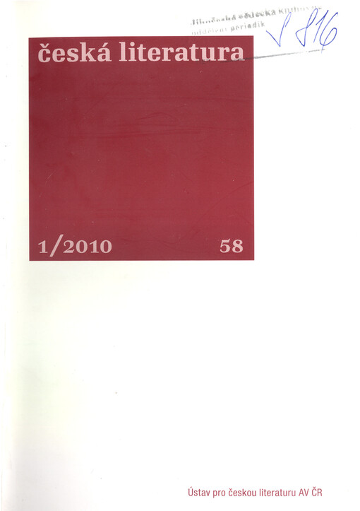 Česká literatura : časopis pro literární vědu