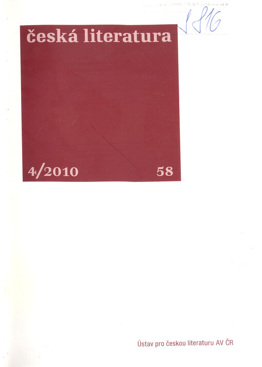 Česká literatura : časopis pro literární vědu