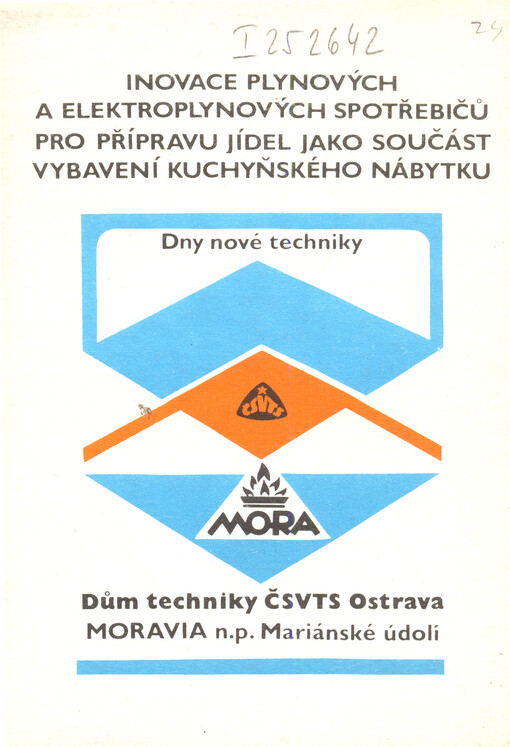 Inovace plynových a elektroplynových spotřebičů pro přípravu jídel jako součát vybavení kuchyňského nábytku : Dny nové techniky, Ostrava 1980 : Sborník přednášek