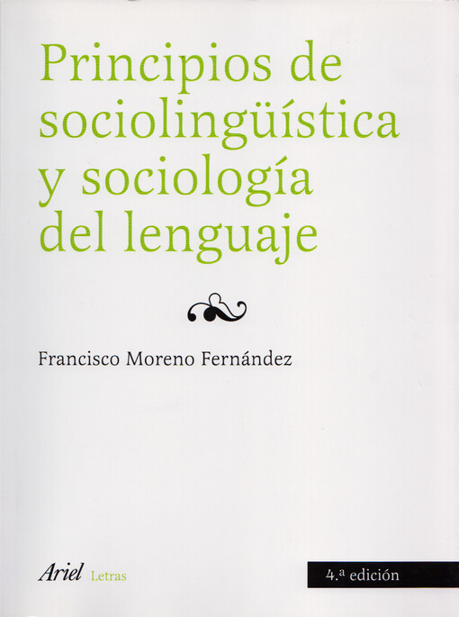 Principios de sociolingüística y sociología del lenguaje