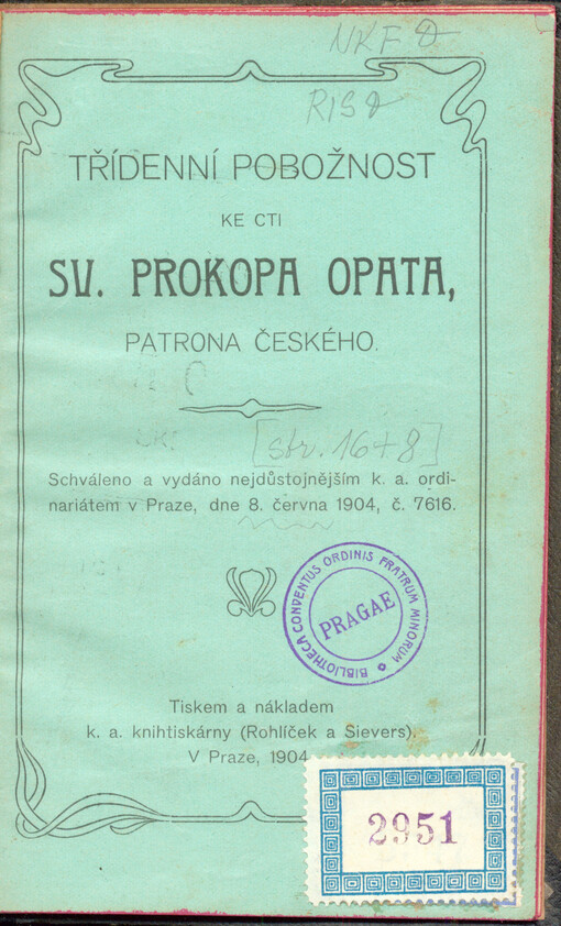 Třídenní pobožnost ke cti sv. Prokopa opata, patrona českého