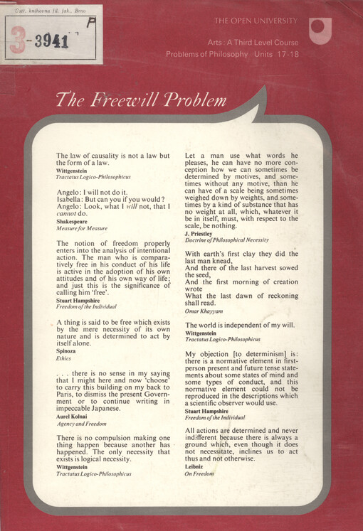 The free will problem