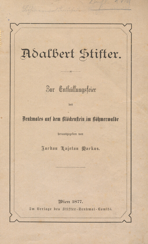 Adalbert Stifter : eine Festgabe