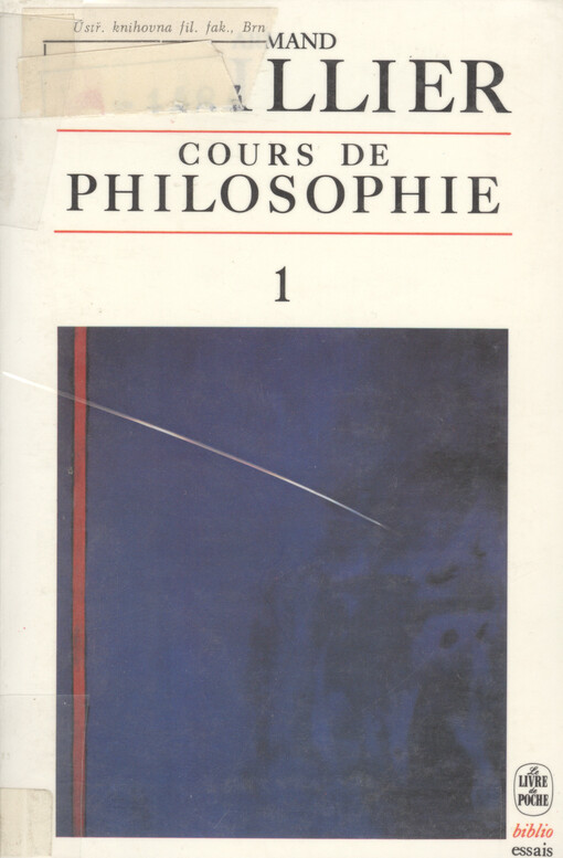 Cours de philosophie. 1