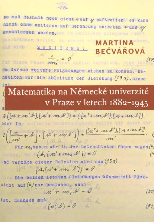 Matematika na Německé univerzitě v Praze v letech 1882-1945
