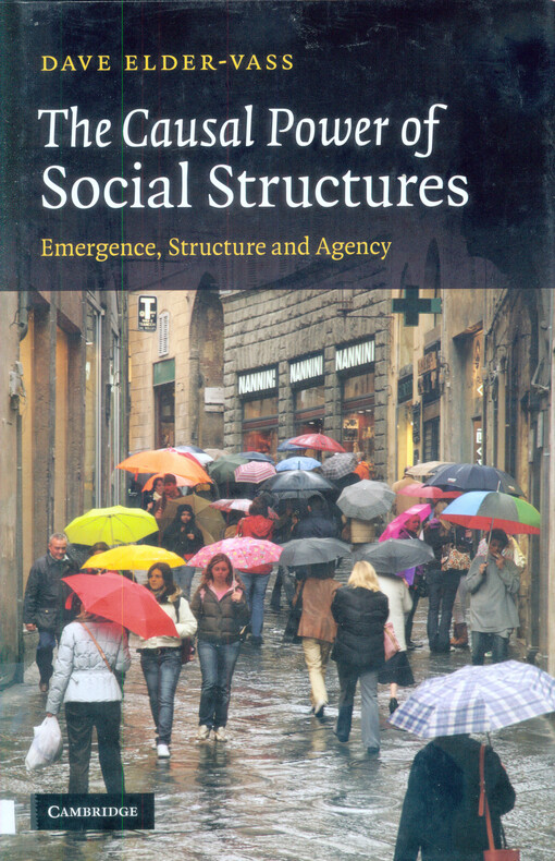 The causal power of social structures :emergence, structure and agency