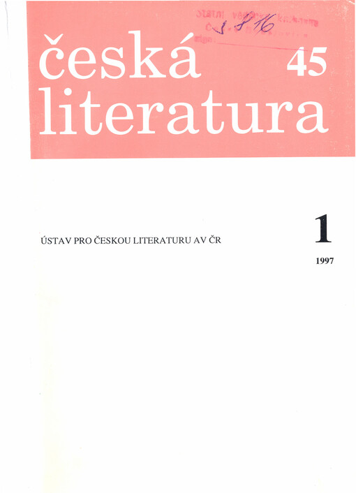 Česká literatura : časopis pro literární vědu