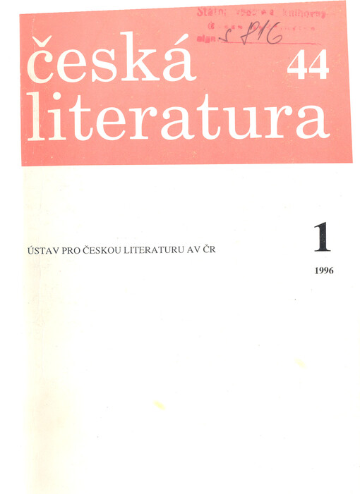 Česká literatura : časopis pro literární vědu