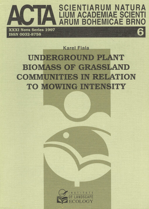 Underground plant biomass of grassland communities in relation to mowing intensity
