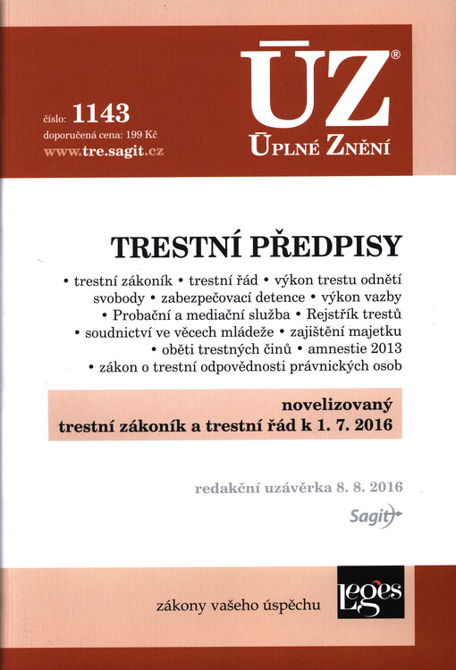 ÚZ č. 1143 Trestní předpisy