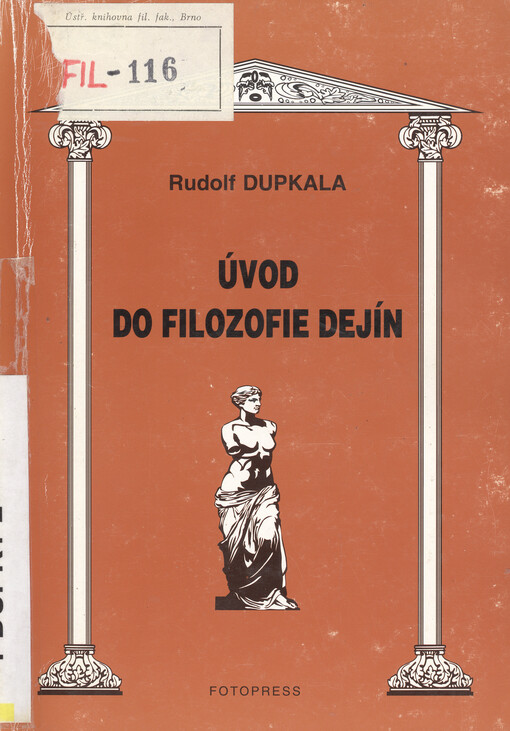 Úvod do filozofie dejín : (príspevok k problematike 