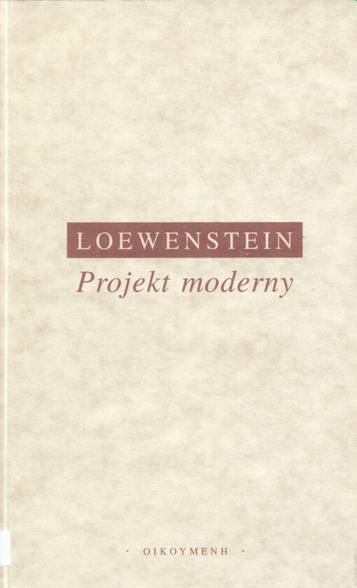 Projekt moderny : o duchu občanské společnosti a civilizace, 1. vyd.