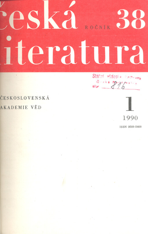 Česká literatura : časopis pro literární vědu