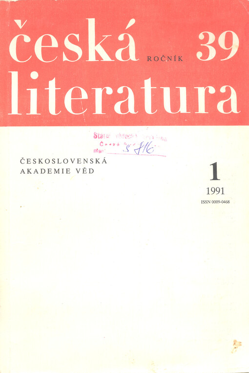 Česká literatura : časopis pro literární vědu