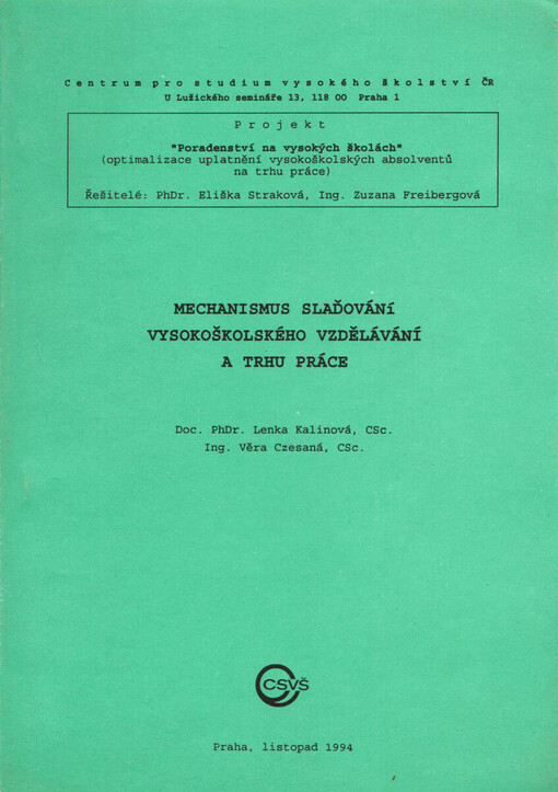 Mechanismus slaďování vysokoškolského vzdělávání a trhu práce