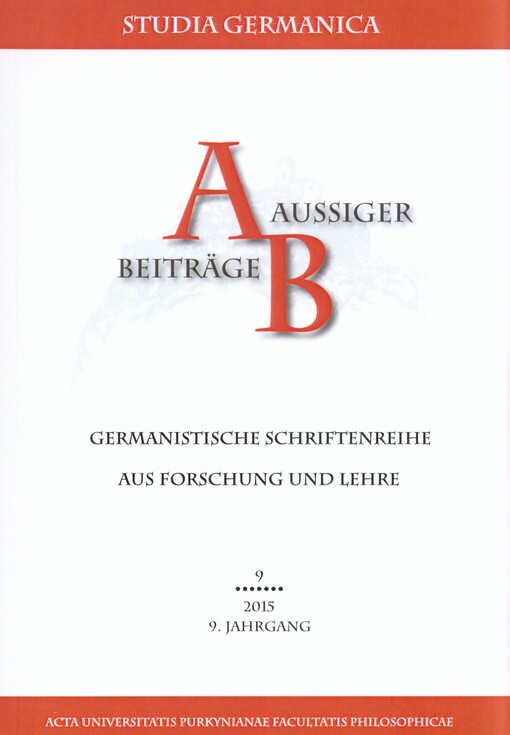Aussiger Beiträge : germanistische Schriftenreihe aus Forschung und Lehre