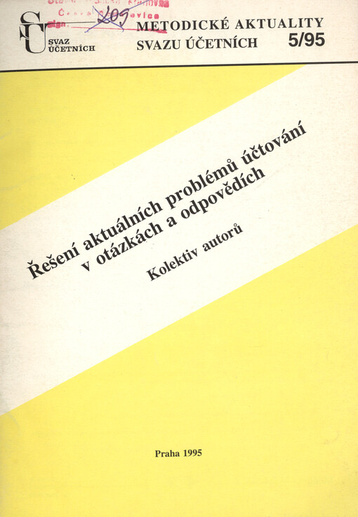 Řešení aktuálních problémů účtování v otázkách a odpovědích