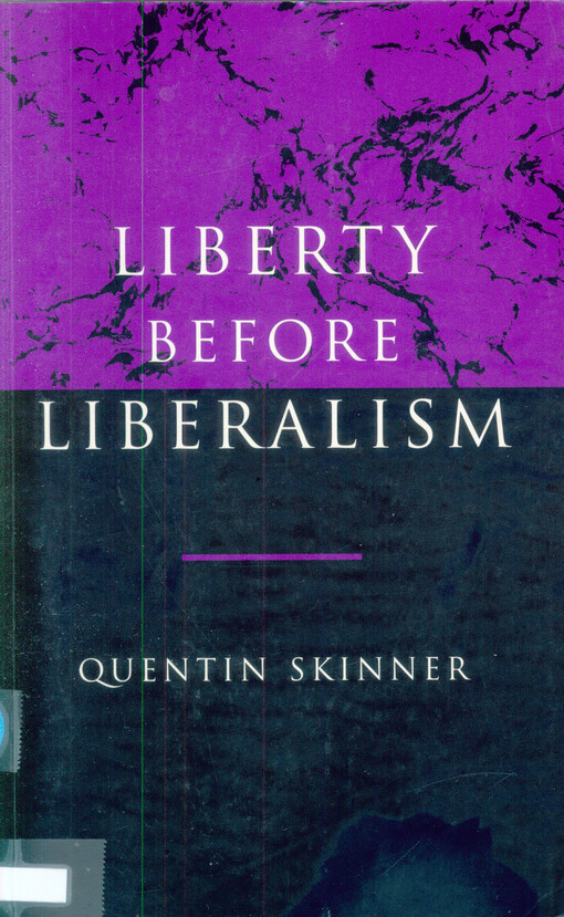 Liberty before liberalism