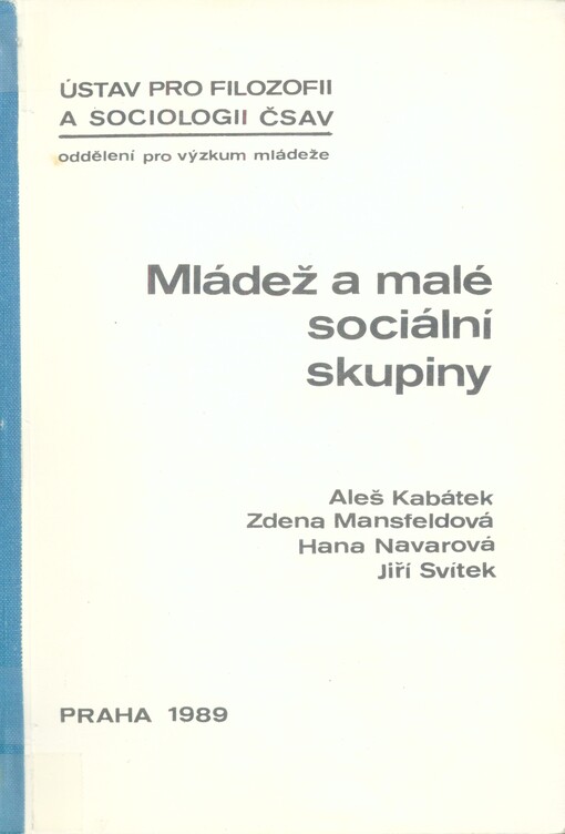 Mládež a malé sociální skupiny