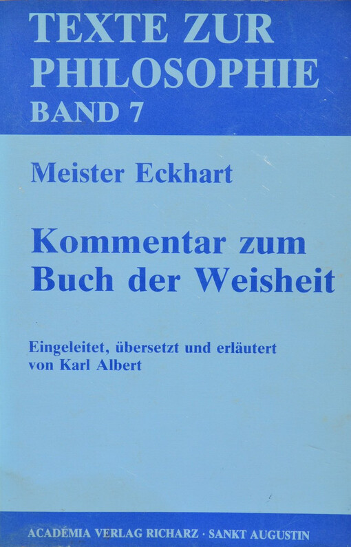 Kommentar zum Buch der Weisheit