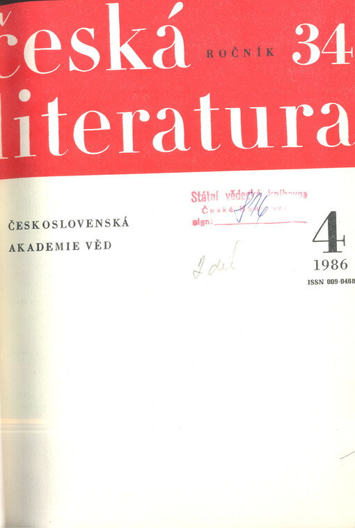 Česká literatura : časopis pro literární vědu