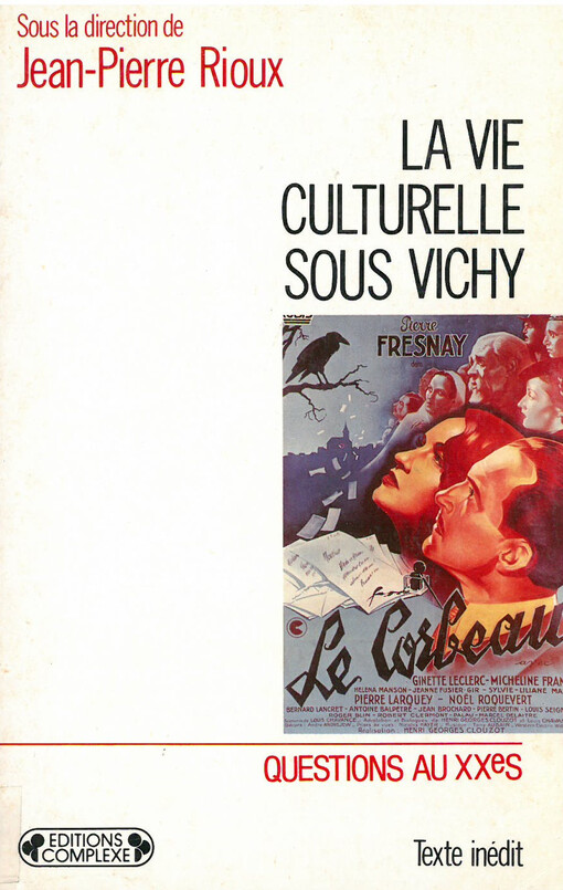 La vie culturelle sous Vichy