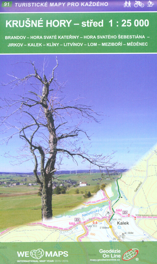 Krušné hory - střed = Erzgebirge - Mitte : Brandov, Hora Svaté Kateřiny, Hora Svatého Šebestiána, Jirkov, Kalek, Klíny, Livínov, Lom, Meziboří, Měděnec : turistická, cykloturistická a lyžařská mapa 1:25 000
