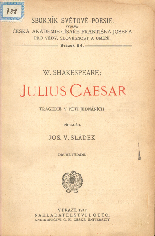 Julius Caesar: tragedie v pěti jednáních