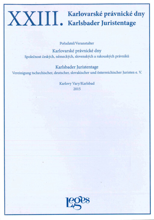 XXIII. Karlovarské právnické dny