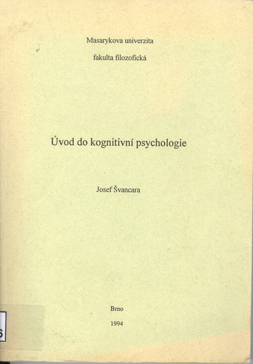 Úvod do kognitivní psychologie