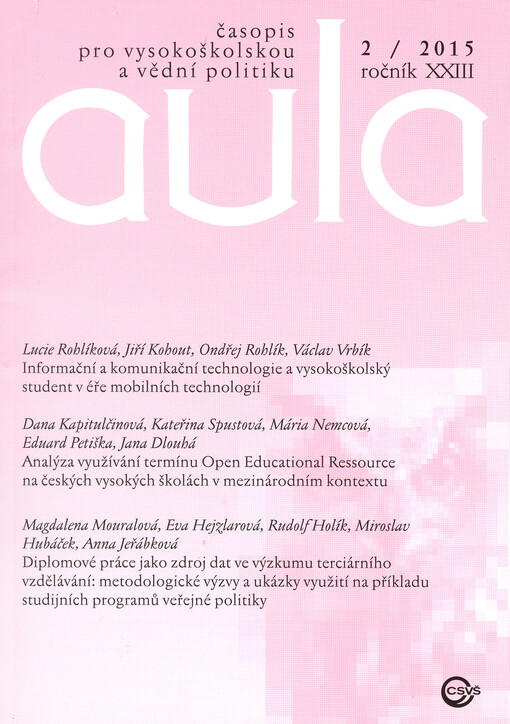 Aula :revue pro vysokoškolskou a vědní politiku