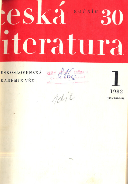 Česká literatura : časopis pro literární vědu
