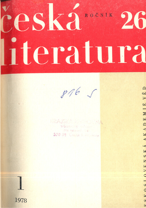 Česká literatura : časopis pro literární vědu