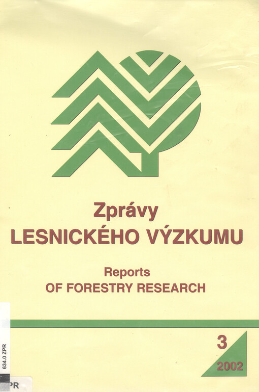 Zprávy lesnického výzkumu = Reports of forestry research