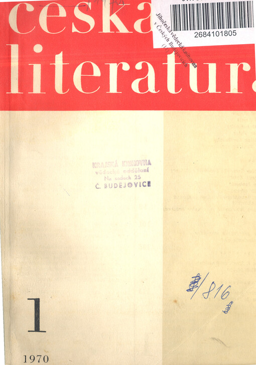 Česká literatura : časopis pro literární vědu
