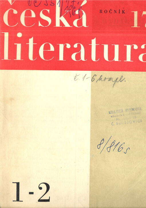 Česká literatura : časopis pro literární vědu