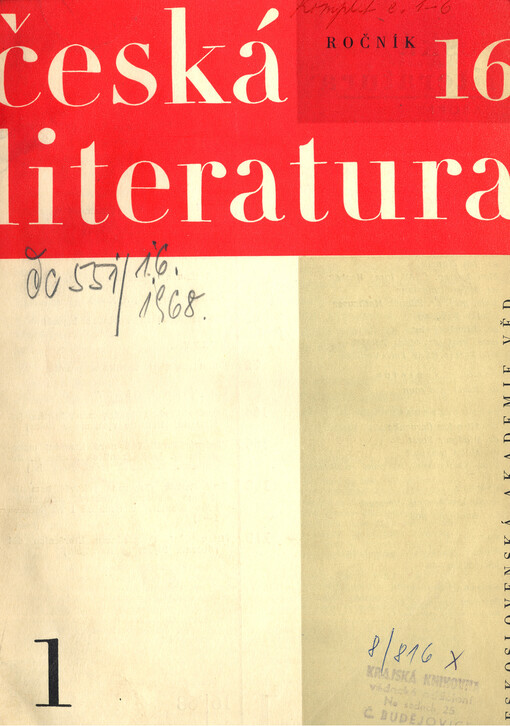 Česká literatura : časopis pro literární vědu