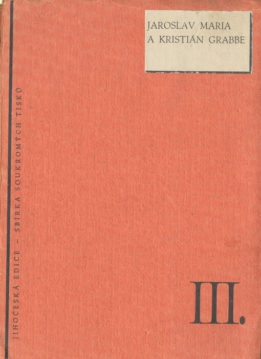 Jaroslav Maria a Kristian Grabbe :[rysy generální]