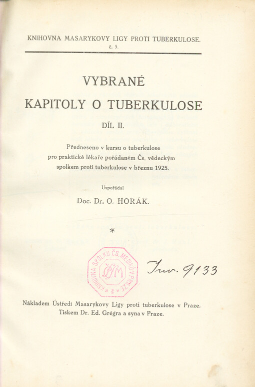 Vybrané kapitoly o tuberkulose