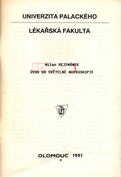 Úvod do světelné mikroskopie