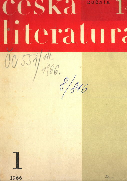 Česká literatura : časopis pro literární vědu
