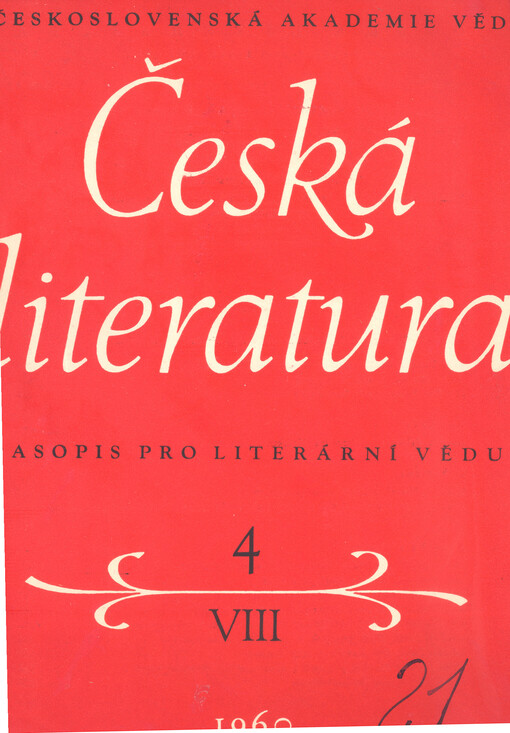 Česká literatura : časopis pro literární vědu