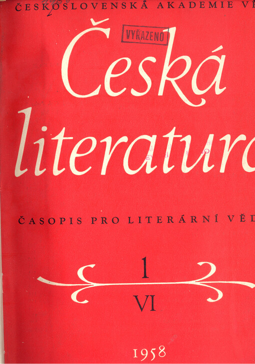 Česká literatura : časopis pro literární vědu